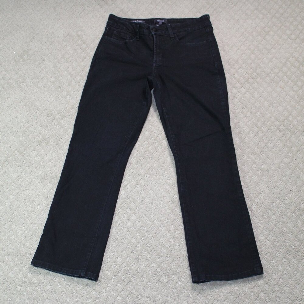 NYDJ Barbara Bootcut Size 4 Short Black Jeans